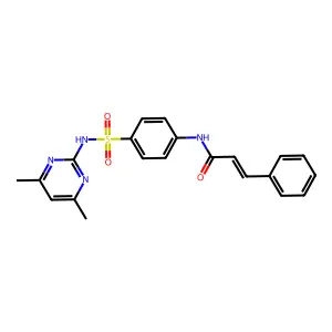 (2E)-N-{4-[(4,6-dimethylpyrimidin-2-yl)sulfamoyl]phenyl}-3-phenylprop-2-enamide structure