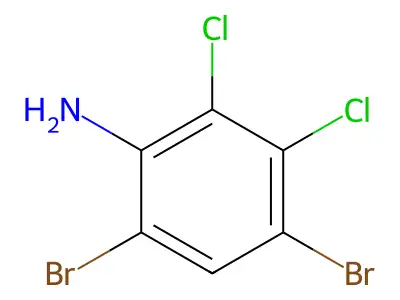 4,6-Dibromo-2,3-dichloroaniline structure