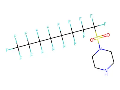1-(1,1,2,2,3,3,4,4,5,5,6,6,7,7,8,8,8-Heptadecafluorooctane-1-sulfonyl)piperazine structure