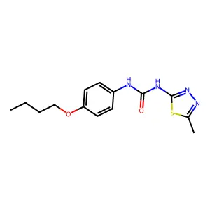 1-(4-butoxyphenyl)-3-(5-methyl-1,3,4-thiadiazol-2-yl)urea structure