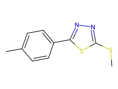 2-(Methylthio)-5-(P-tolyl)-1,3,4-thiadiazole structure