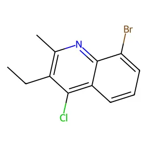 8-Bromo-4-chloro-3-ethyl-2-methylquinoline structure