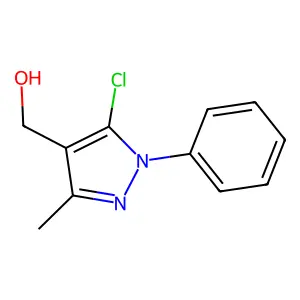 (5-chloro-3-methyl-1-phenyl-1H-pyrazol-4-yl)methanol structure