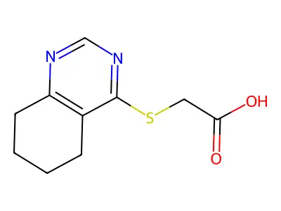 2-[(5,6,7,8-Tetrahydro-4-quinazolinyl)thio]acetic acid structure