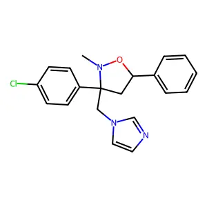 3-(4-Chlorophenyl)-3-(1H-imidazol-1-ylmethyl)-2-methyl-5-phenylisoxazolidine structure