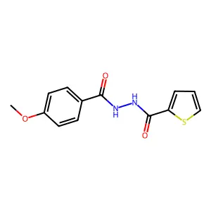 N'-(4-methoxybenzoyl)thiophene-2-carbohydrazide structure