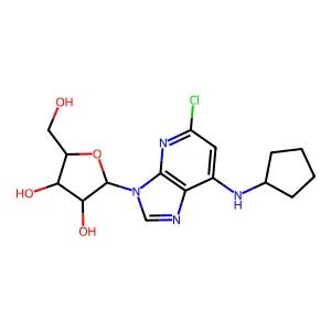 1-Deaza-2-chloro-N(6)-cyclopentyladenosine structure