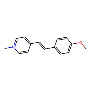 4-[2-(4-Methoxyphenyl)ethenyl]-1-methylpyridinium structure