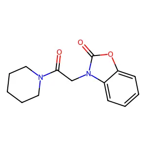 Piperidine, 1-[(2-oxo-3(2H)-benzoxazolyl)acetyl]- structure