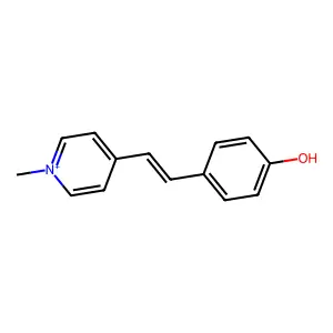 Pyridinium, 4-[2-(4-hydroxyphenyl)ethenyl]-1-methyl- structure