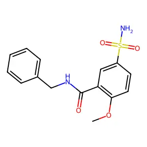 N-benzyl-2-methoxy-5-sulfamoylbenzamide structure