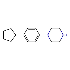 Piperazine, 1-(4-cyclopentylphenyl)- structure
