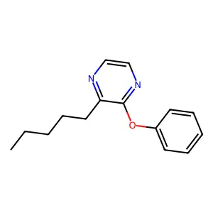 Pyrazine, 2-pentyl-3-phenoxy structure