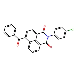 6-benzoyl-2-(4-chlorophenyl)-1H-benzo[de]isoquinoline-1,3(2H)-dione structure