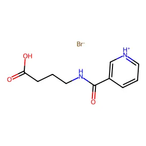 Butanoic acid, 4-((3-pyridinylcarbonyl)amino)-, monohydrobromide structure