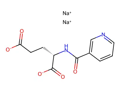 l-glutamic acid, n-(3-pyridinylcarbonyl)-, disodium salt structure