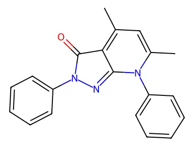 3H-Pyrazolo[3,4-b]pyridin-3-one, 2,7-dihydro-4,6-dimethyl-2,7-diphenyl- structure
