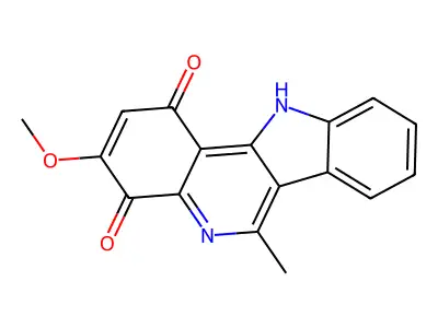 3-Methoxy-6-methyl-1H-indolo(3,2-c)quinoline-1,4(11H)-dione structure