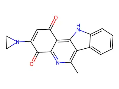 3-(1-Aziridinyl)-6-methyl-1H-indolo(3,2-c)quinoline-1,4(11H)-dione structure