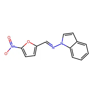 1H-Indol-1-amine, N-[(5-nitro-2-furanyl)methylene]- structure