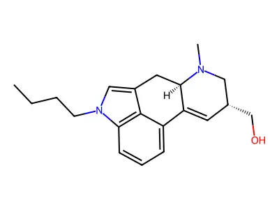 Ergoline-8-methanol, 9,10-didehydro-1-(1,1-dimethylethyl)-6-methyl-, (8-beta)- structure