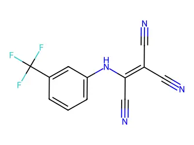 Ethenetricarbonitrile, [[3-(trifluoromethyl)phenyl]amino]- structure
