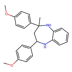 2,4-Bis(4-methoxyphenyl)-4-methyl-1,2,3,5-tetrahydro-1,5-benzodiazepine structure