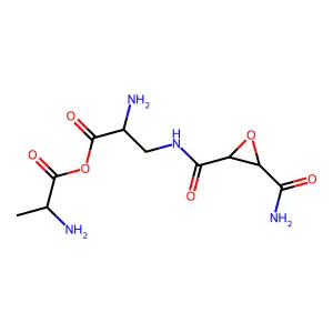 N-L-alanyl-3-(((3-(aminocarbonyl)oxiranyl)carbonyl)amino)-L-alanine structure