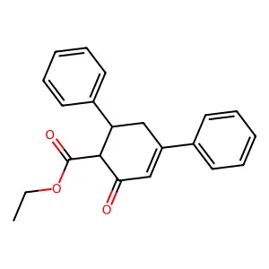 ethyl (1S,6S)-2-oxo-4,6-diphenylcyclohex-3-ene-1-carboxylate structure