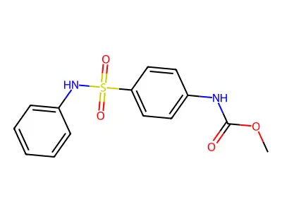 Carbamic acid, [4-[(phenylamino)sulfonyl]phenyl]-, methyl ester structure