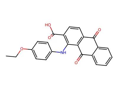 1-(4-Ethoxyanilino)-2-anthraquinonecarboxylic acid structure