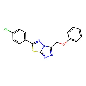 6-(4-Chlorophenyl)-3-(phenoxymethyl)-[1,2,4]triazolo[3,4-b][1,3,4]thiadiazole structure