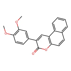 2-(3,4-Dimethoxyphenyl)benzo[f]chromen-3-one structure