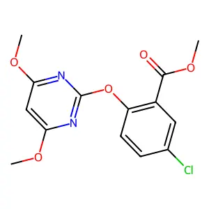 Methyl 5-chloro-2-[(4,6-dimethoxy-2-pyrimidinyl)oxy]benzoate structure