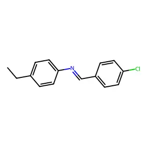 Benzenamine, N-[(4-chlorophenyl)methylene]-4-ethyl-, (E)- structure