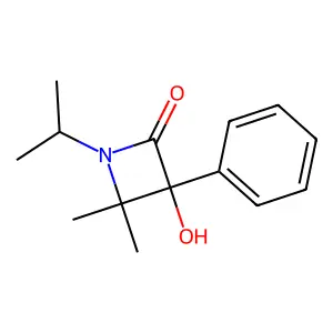 (3S)-3-hydroxy-4,4-dimethyl-3-phenyl-1-propan-2-ylazetidin-2-one structure