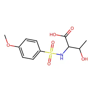 (2S,3R)-3-hydroxy-2-{[(4-methoxyphenyl)sulfonyl]amino}butanoic acid structure