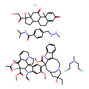 长春新碱-强的松-氮芥-甲基苄肼混合物 structure