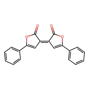 2(3H)-Furanone, 3-(2-oxo-5-phenyl-3(2H)-furanylidene)-5-phenyl- structure