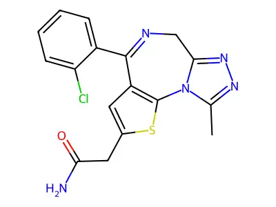 6H-Thieno(3,2-f)(1,2,4)triazolo(4,3-a)(1,4)diazepine-2-acetamide, 4-(2-chlorophenyl)-9-methyl- structure