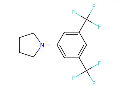 Pyrrolidine, 1-[3,5-bis(trifluoromethyl)phenyl]- structure