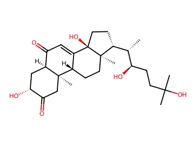 3,14,22,25-Tetrahydroxycholest-7-ene-2,6-dione structure