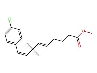 Methyl 9-(4-chlorophenyl)-7,7-dimethylnona-5,8-dienoate structure