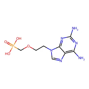 9-(2-Phosphonylmethoxyethyl)-2,6-diaminopurine structure