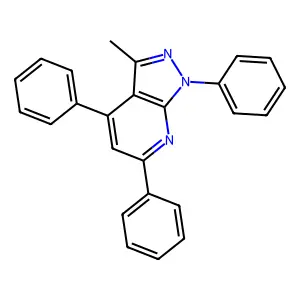 3-Methyl-1,4,6-triphenylpyrazolo[3,4-b]pyridine structure