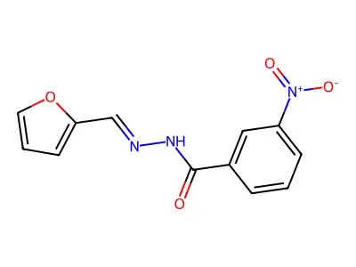 2-furaldehyde-5-nitro-N-benzoylhydrazone structure