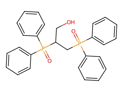 1-Propanol, 2,3-bis(diphenylphosphinyl)- structure