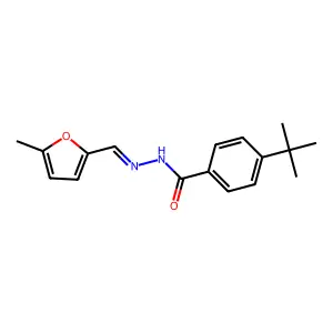4-(1,1-Dimethylethyl)benzoic acid 2-[(5-methyl-2-furanyl)methylene]hydrazide structure