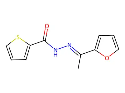 1-(2-Furyl)ethanone 2-thenoylhydrazone structure