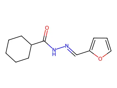 N-(furan-2-ylmethylideneamino)cyclohexanecarboxamide structure